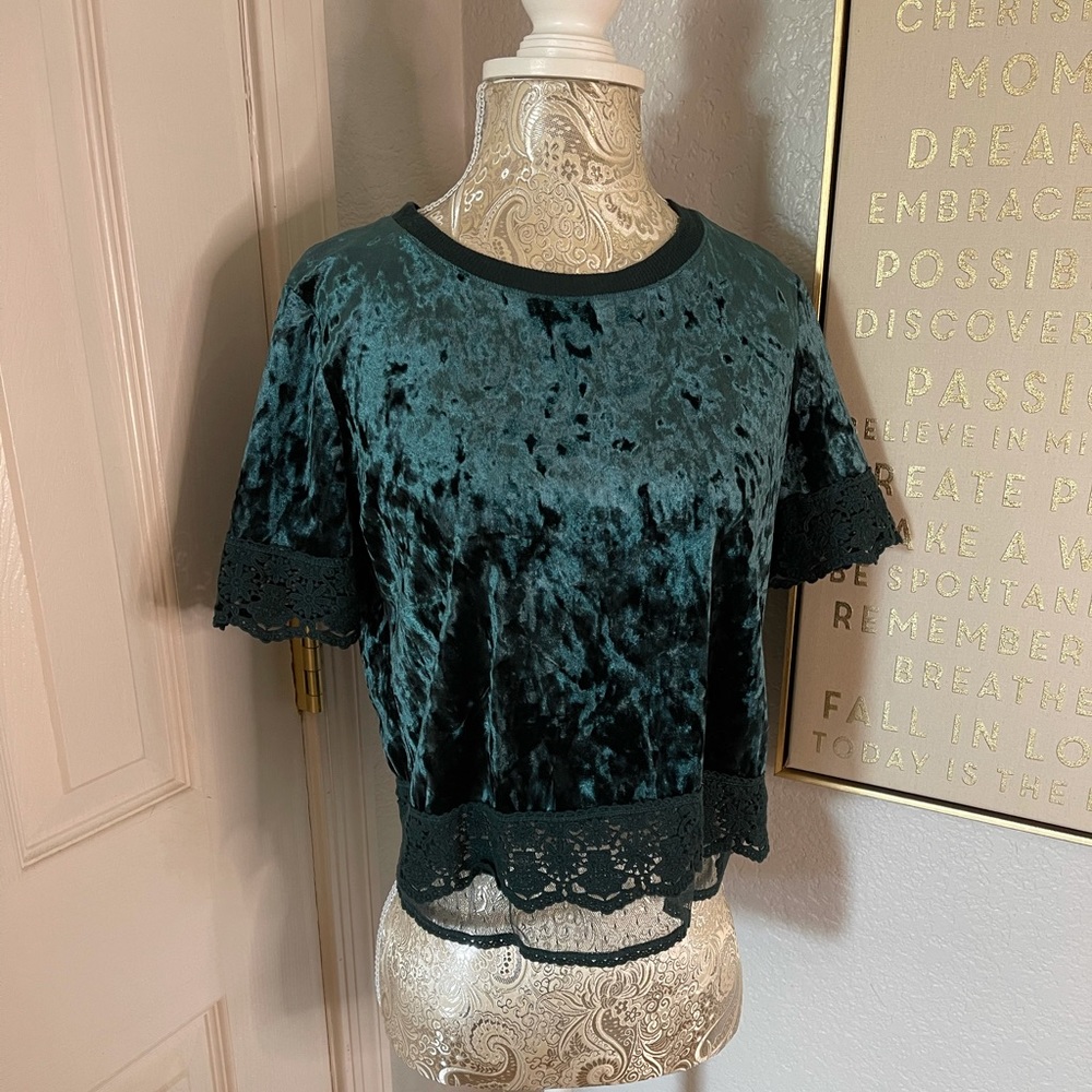 Crushed Velvet crop top